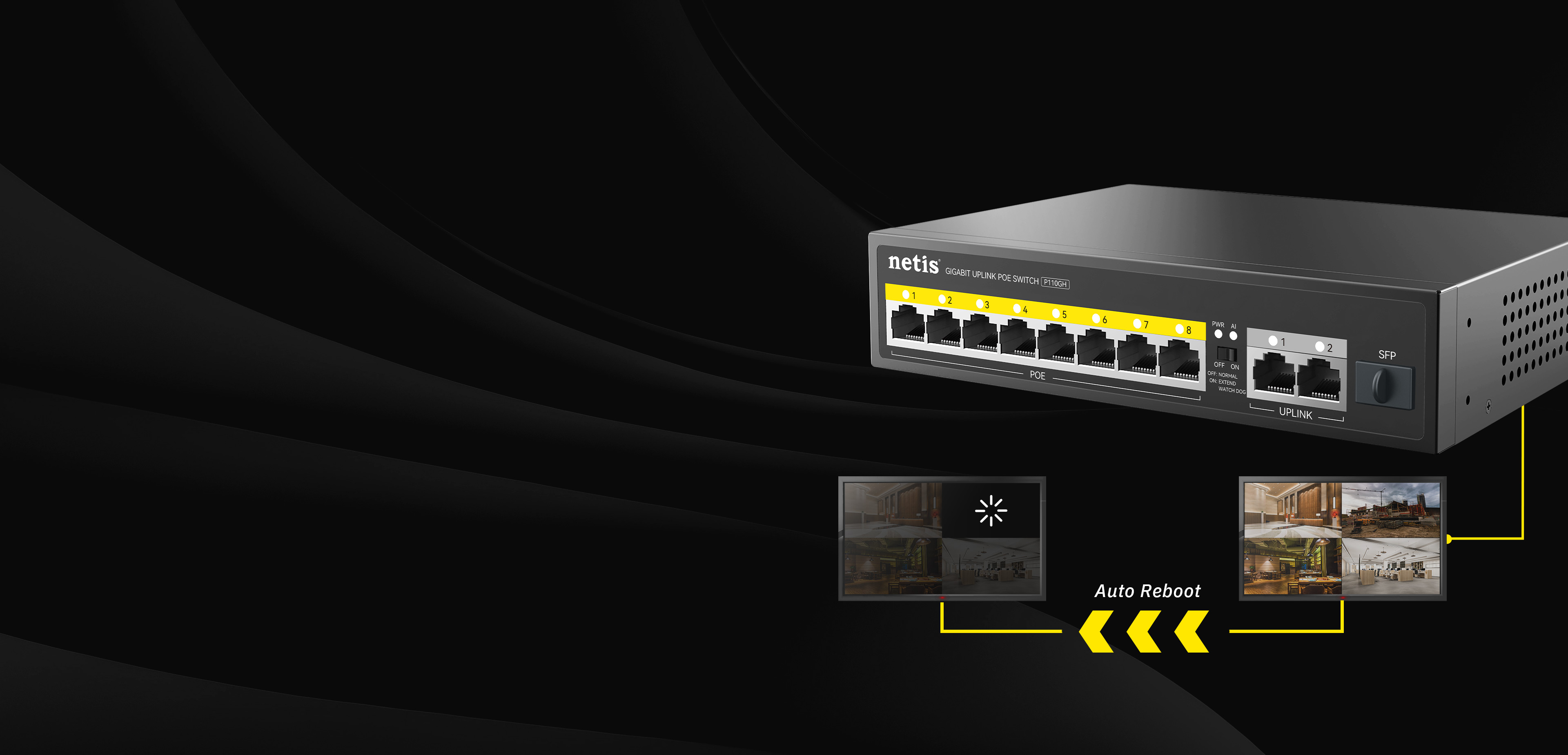 Netis Da P110GH | 8 FE POE+2GE Uplink POE Switch